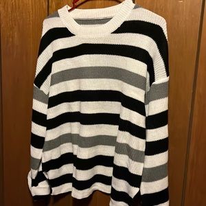 Black, White and Grey Sweater